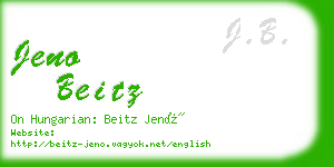 jeno beitz business card